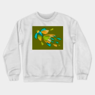 Snazzy Betta ~ Orange, Teal, and Olive Crewneck Sweatshirt